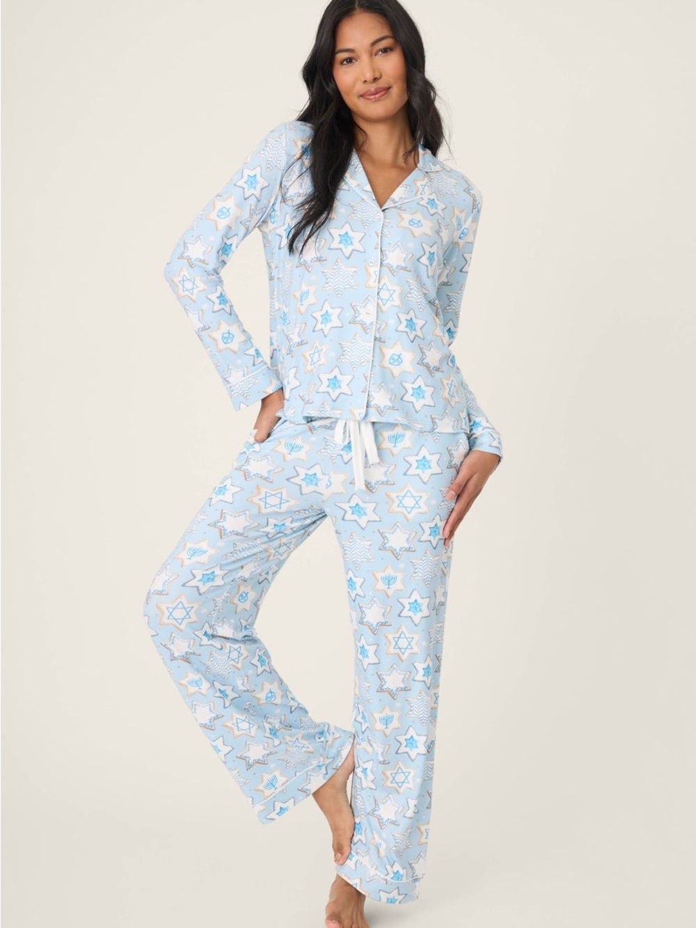 1. PJ Salvage • NWT $116 You Had Me At Shalom Cookie Print PJ Set